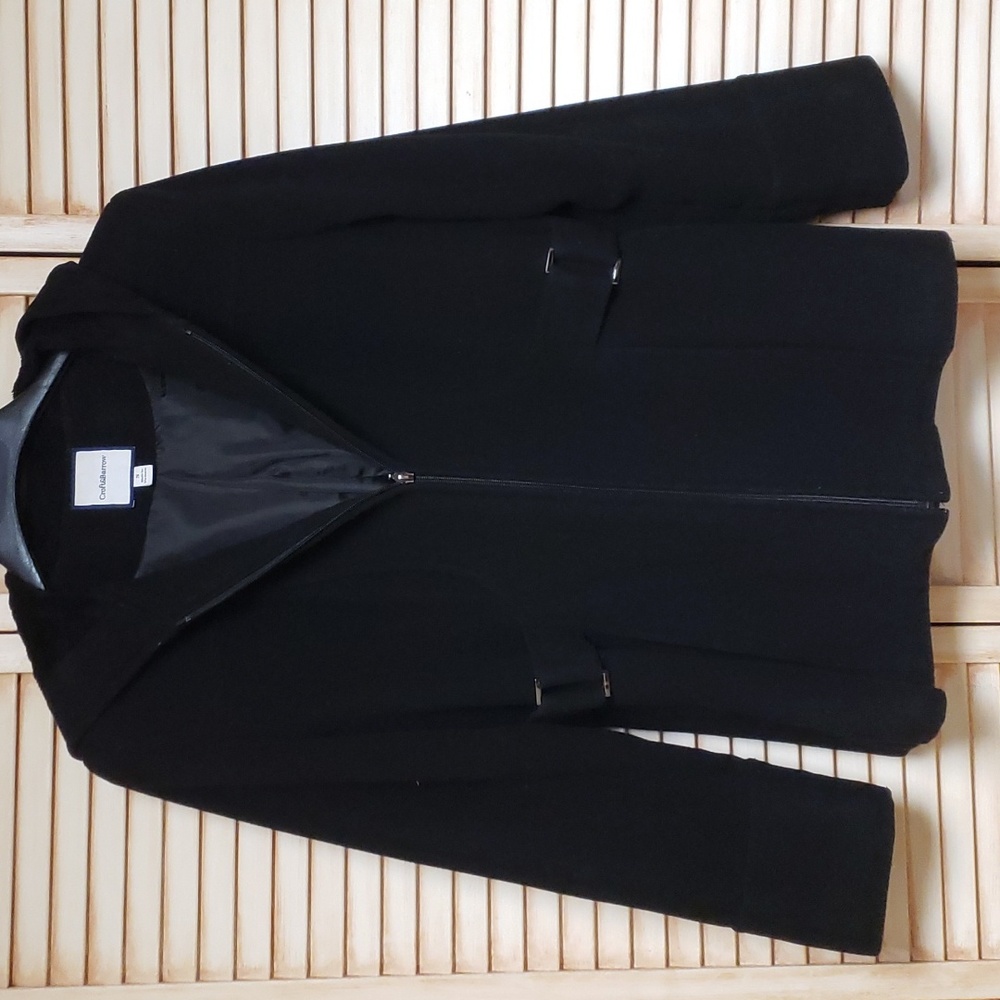 Wool hooded jacket